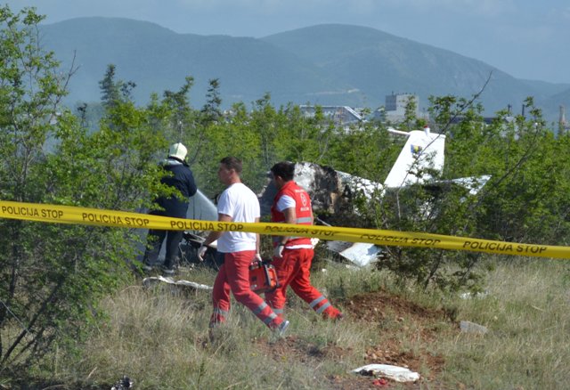 Bosna Hersek’te Eğitim Uçağı Düştü