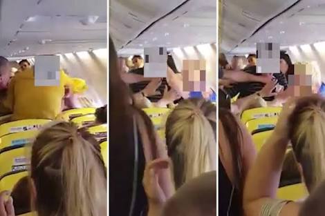 Uçak Havadayken Yumruklar Konuştu (Video)