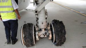 BOEİNG 737 PARÇALANMIŞ LASTİKLE İNDİ