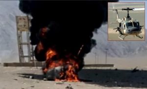 İNİŞTE YANAN HELİKOPTERDE CAN PAZARI
