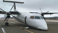 DASH-8 BURUN ÜZERİNE İNDİ