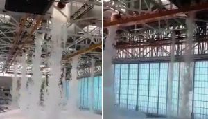 THY İSTANBUL HAVALİMANI HANGARINDA TATBİKAT