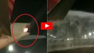 TAMİR EDİLEN UÇAKTA KORKUTAN YANGIN (VİDEO)