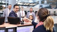 THY BAŞKANI AYCI PERSONELLE BAYRAMLAŞTI
