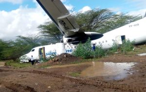 FOKKER 50 PİSTTEN ÇIKTI