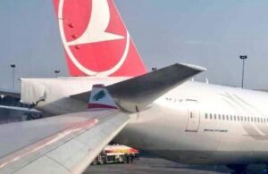THY’NİN BOEİNG 777’SİNE ÇARPTILAR