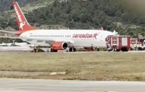 COREN’DON UÇAĞI İNİŞTE LASTİK PATLATTI