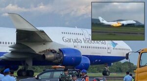 KALKIŞTA MOTOR ALEV ALDI (VİDEO)