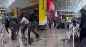 KAVGA HAVALİMANINI BİRBİRİNE KATTI (VİDEO)