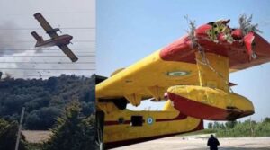 SÖNDÜRME UÇAĞI AĞACA ÇARPTI (VİDEO)