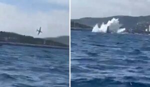 GÖSTERİ UÇAĞI BÖYLE DÜŞTÜ (VİDEO)