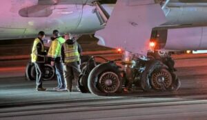 SERT İNİŞTE 8 LASTİK PATLATTI