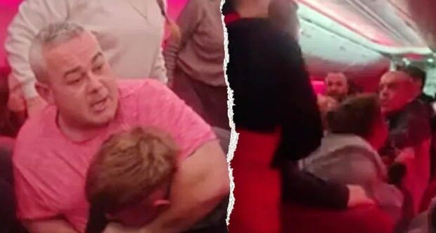 ANTALYA UÇAĞINDA BÜYÜK KAVGA (VİDEO)