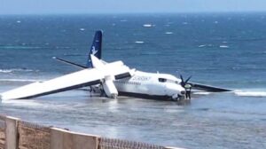 PİSTTEN OKYANUS KIYISINA ÇIKTI (VİDEO)