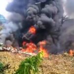 110 KİŞİYİ TAŞIYAN ASKERİ UÇAK DÜŞTÜ (VİDEO)